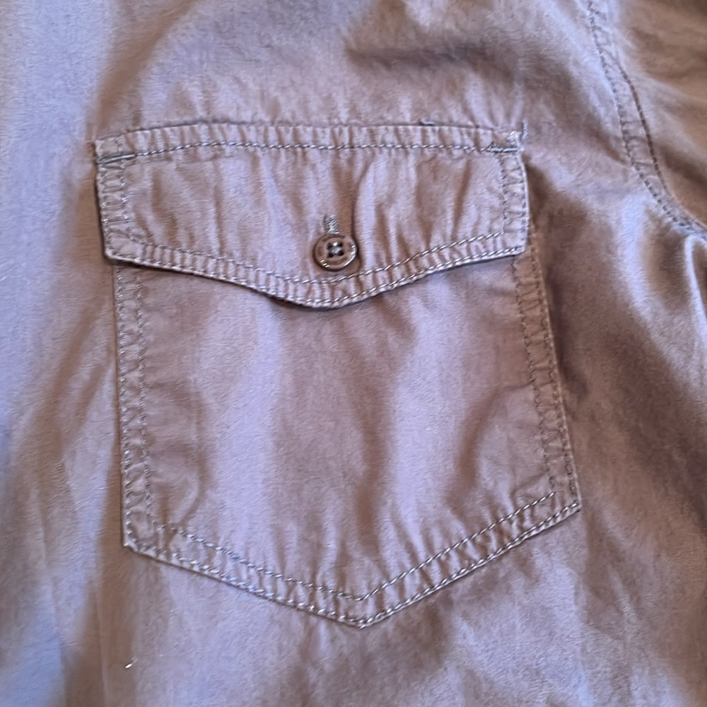 Machine Button Up Grey Button Down Large - Picture 3 of 7